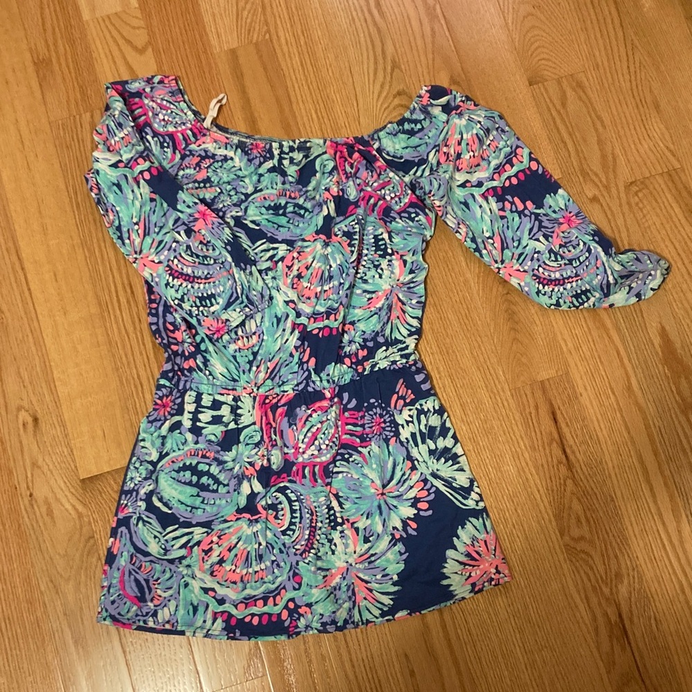 NWOT Floral Off-Shoulder Dress with built in short